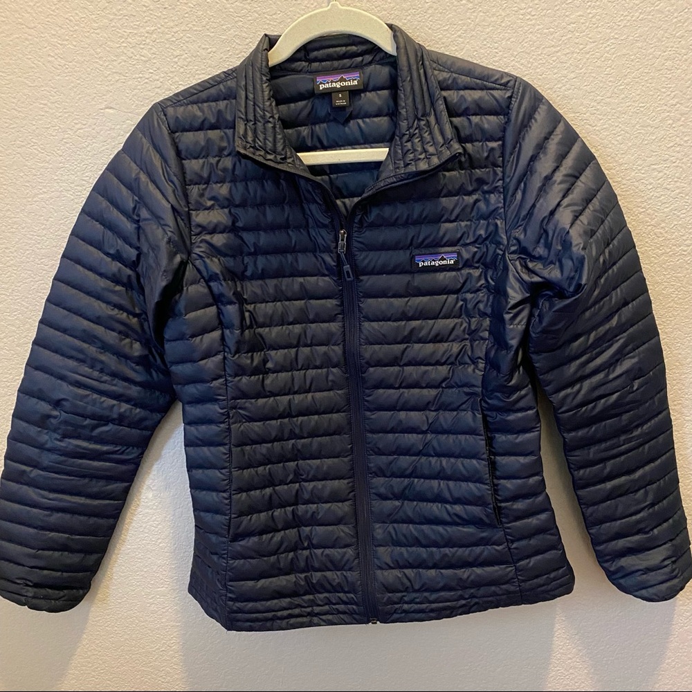 Patagonia Navy Light Down Puffer Jacket Sz Sm